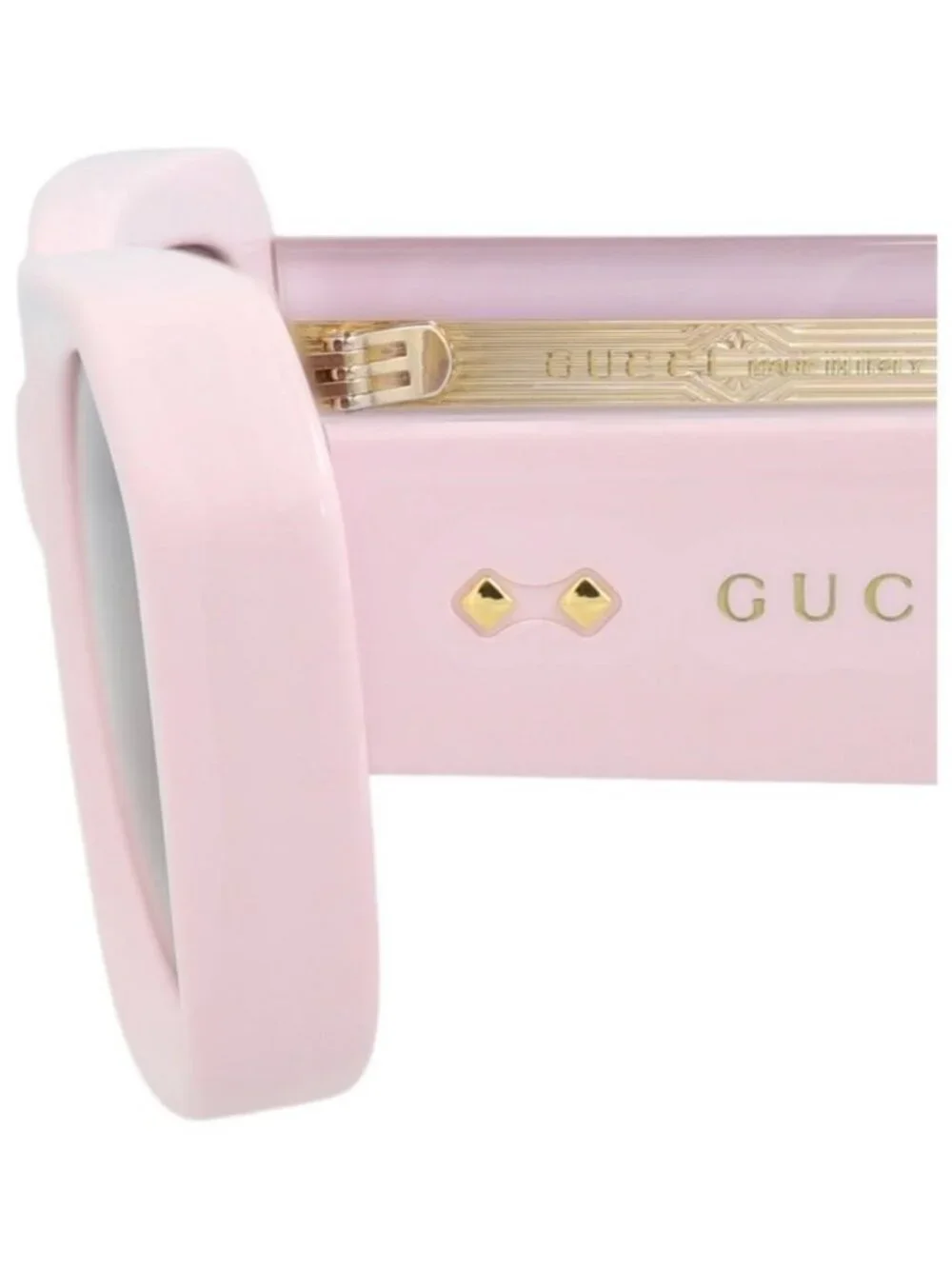 New Gucci Womens Square/Rectangle Pink Pink Brown Fashion Designer Sunglasses